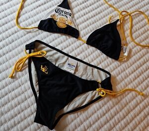 Corona Black and Yellow Bikini Swimwear